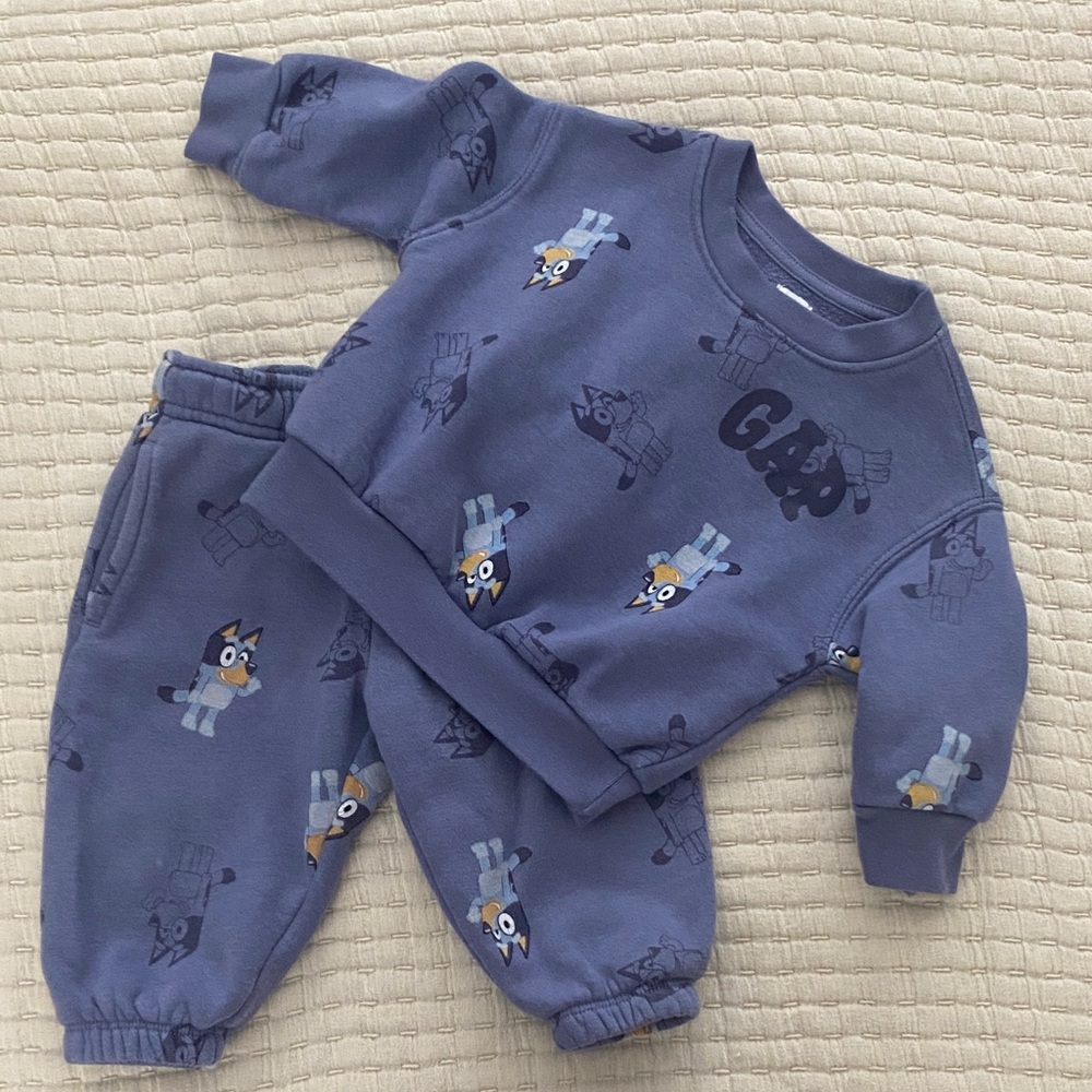 GAP Baby Blue Fleece Set